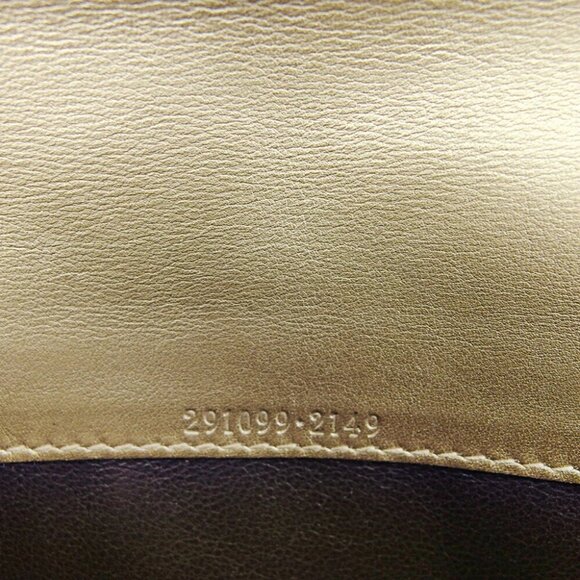 GUCCI Long Wallet GG Pattern Beige Gold USED - Picture 11 of 14